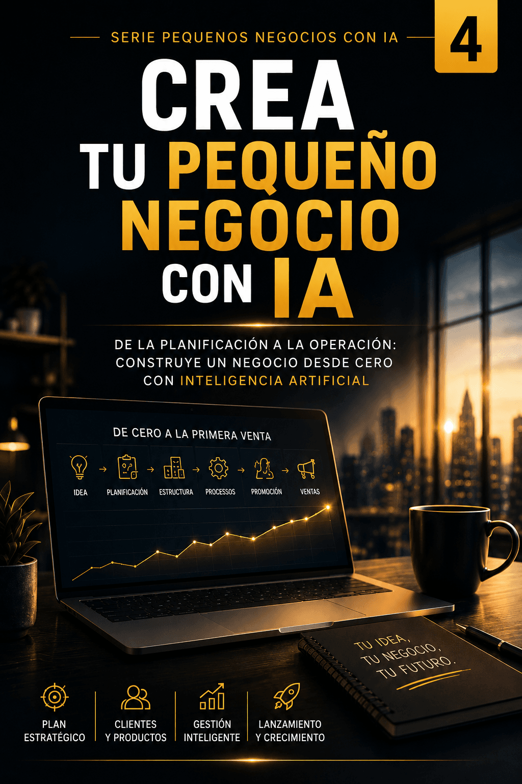 Portada del libro Crea tu Pequeño Negocio con IA