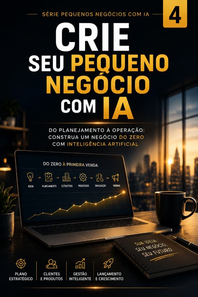 Capa do livro Crie seu Pequeno Negócio com IA